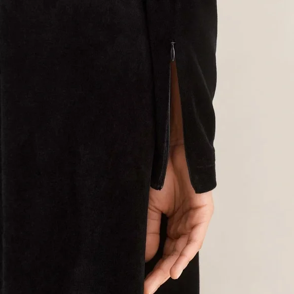 ME+EM Perfect Simplicity Stretch Velvet Black Maxi Dress | Sz 10 - Picture 11 of 15